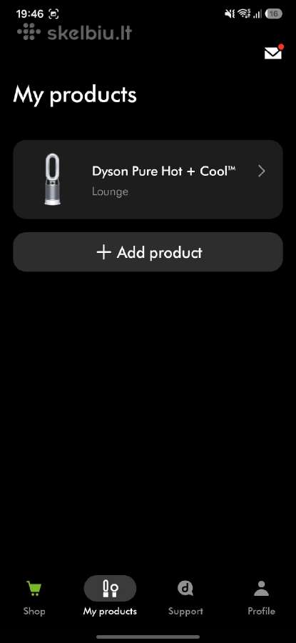 Dyson Pure Hot+cool Hp04 oro valytuvas - nuotraukos Nr. 12