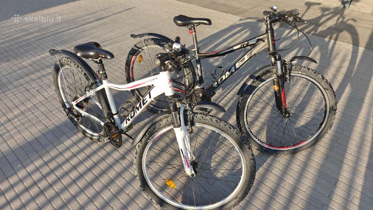Parduodama du dviračiai Romet jolene 26" ratai