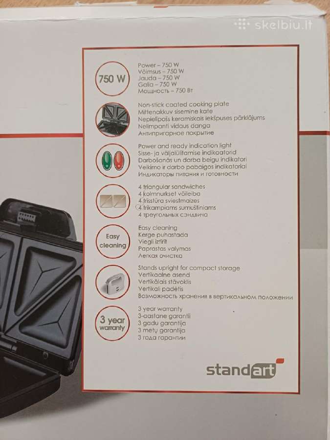 Standart Zm-200b sumuštinių keptuvė (750 W) - nuotraukos Nr. 4