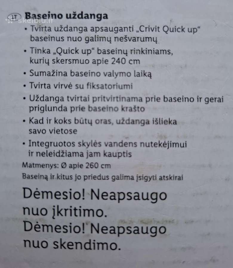 Baseino uždanga - nuotraukos Nr. 3