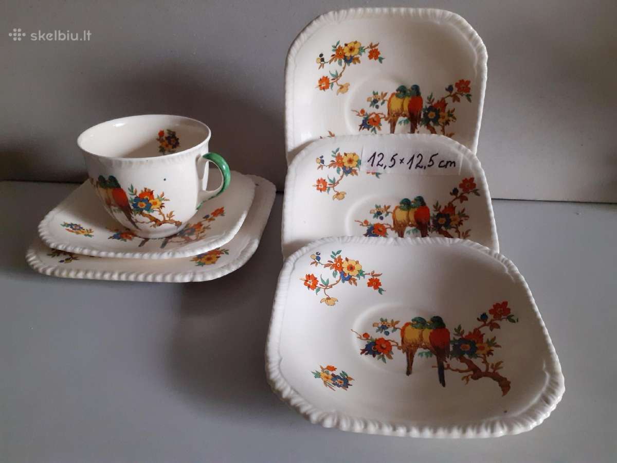 Tarpukario Art Deco indai Crown Stafordshire 1930m