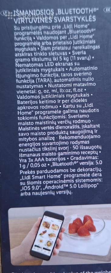Virtuvinės svarstyklės - nuotraukos Nr. 2