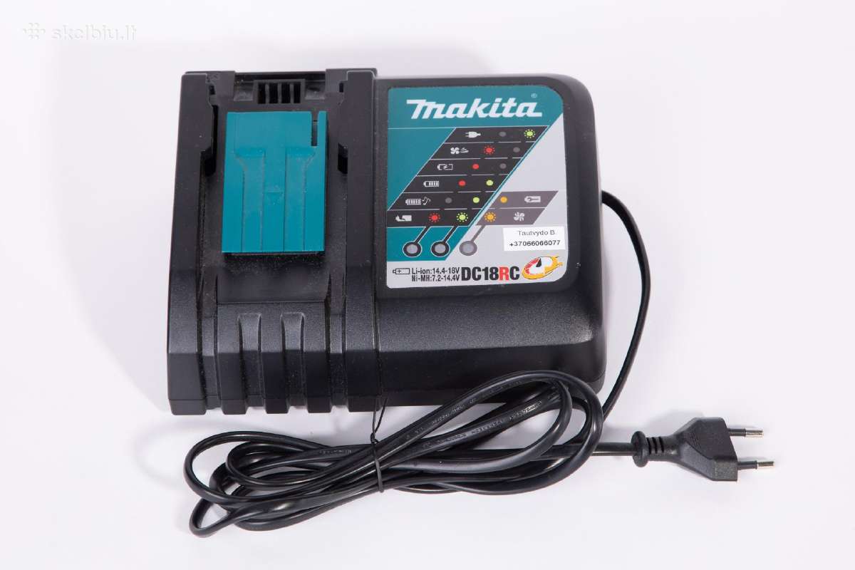 Makita 18v baterijų kroviklis Dc18rc