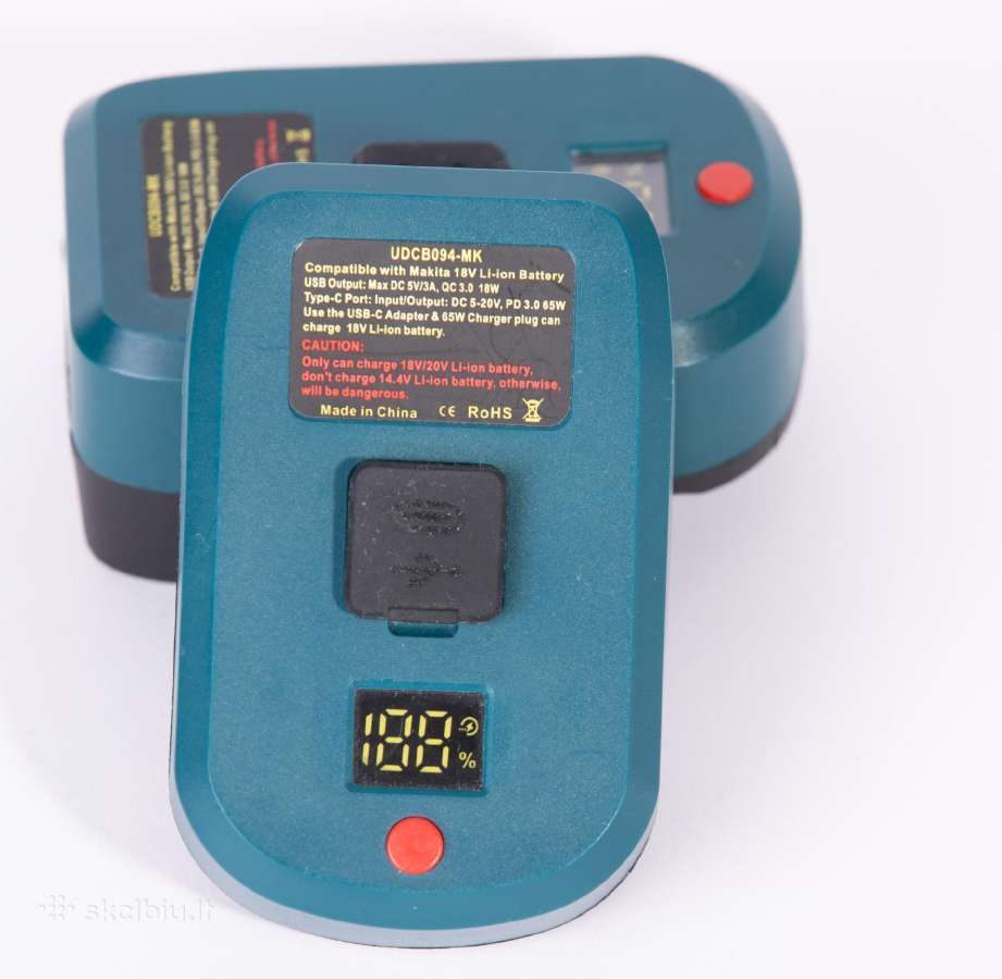 Usb-c adapteris Makita 18v akumuliatoriams - nuotraukos Nr. 2