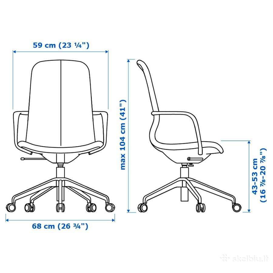 Patogi kėdė su porankiais - ergonominė - nuotraukos Nr. 2