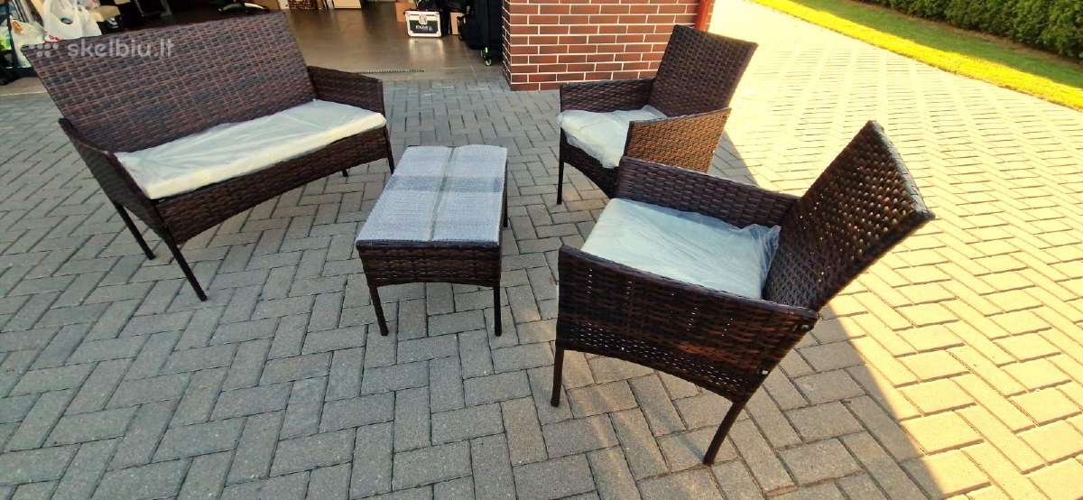 Lauko baldų komplektas „siesta“ (rudos spalvos)