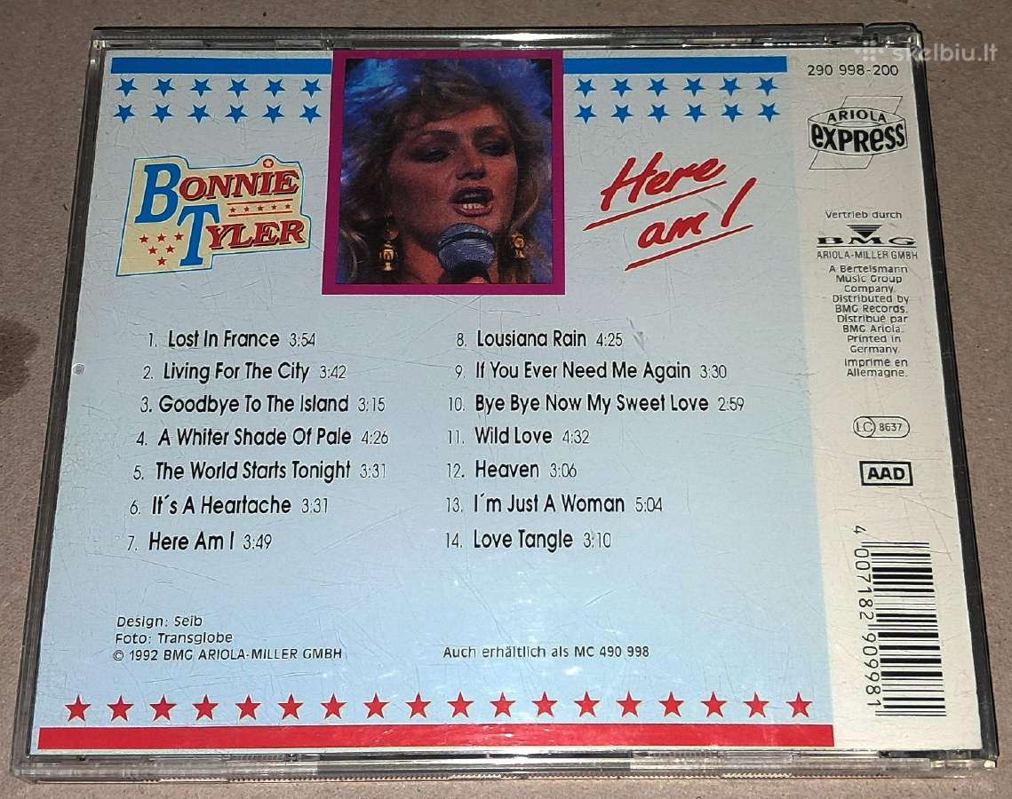 Bonnie Tyler – Here Am I (Audio CD) - nuotraukos Nr. 2