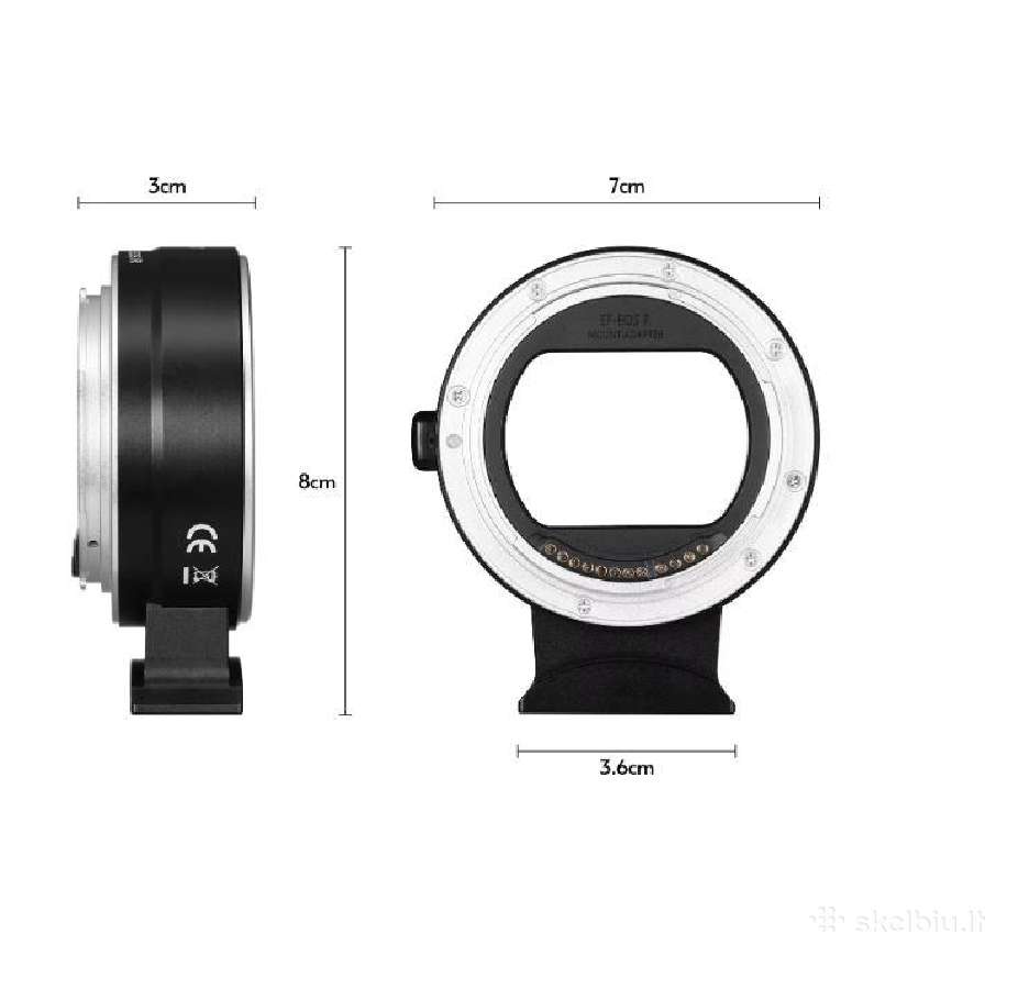 Canon mount adapteris Andoer Ef-EOS R - nuotraukos Nr. 2