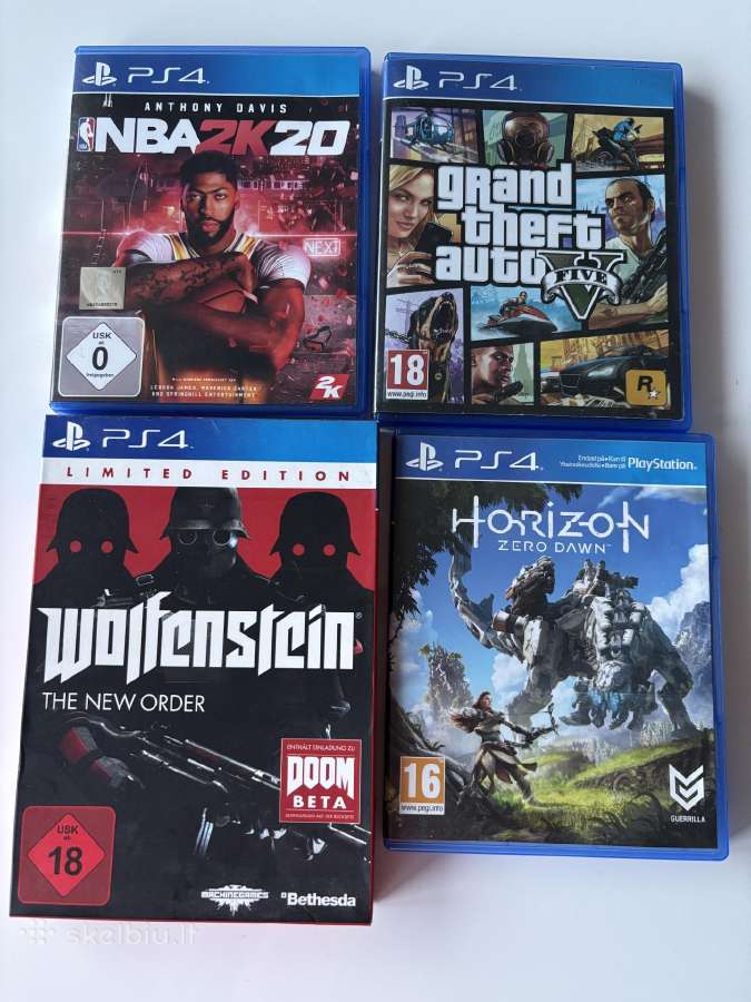 Ps4 keturi žaidimai už 20 eur