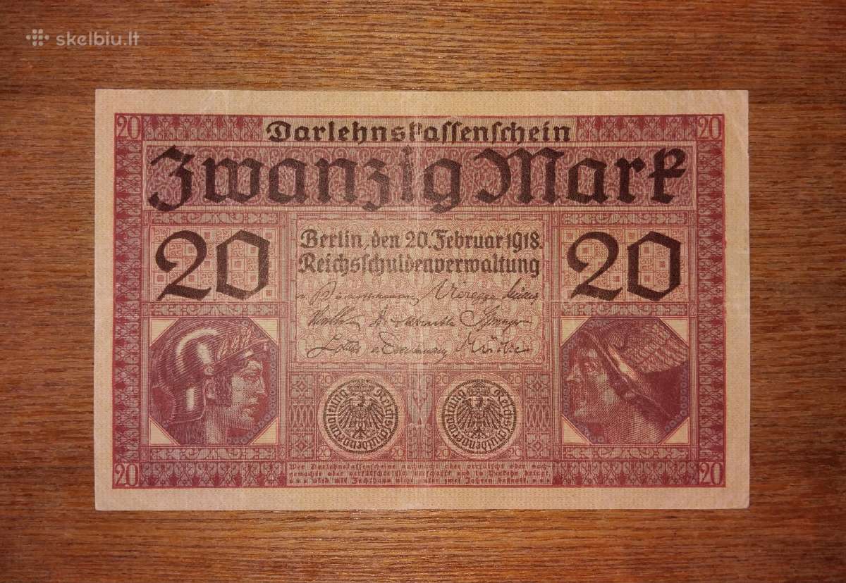 Vokietijos 20 markių banknotas