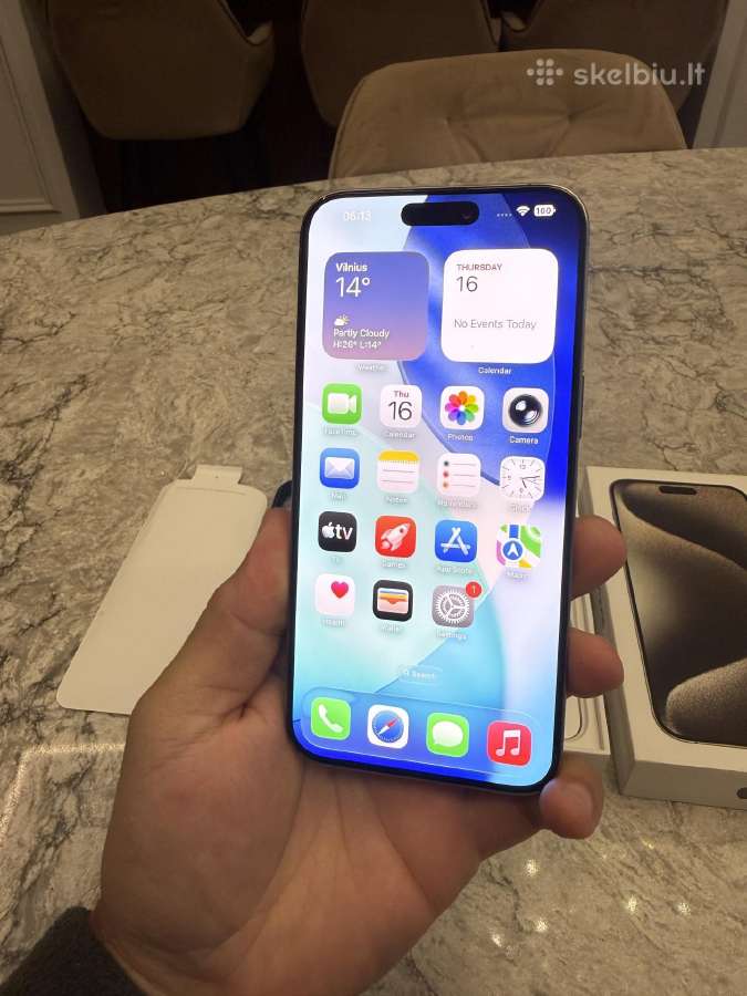 iPhone 15 pro max, 512gb 100% baterija - nuotraukos Nr. 2