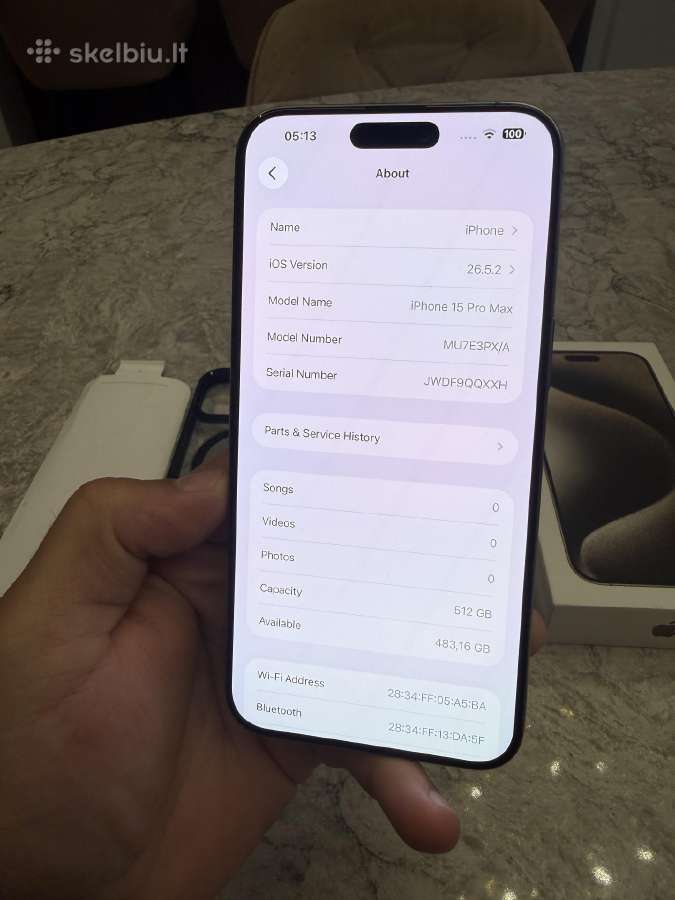 iPhone 15 pro max, 512gb 100% baterija - nuotraukos Nr. 4
