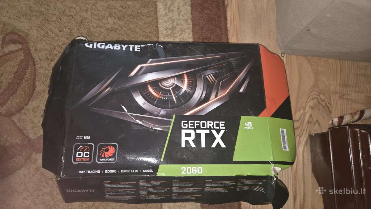 Vaizdo plokšte Gigabite Ge Force Rtx 2060 Windforc