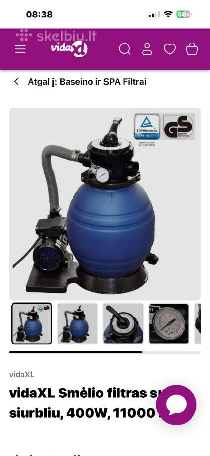 Smėlio filtras su siurbliu 400w