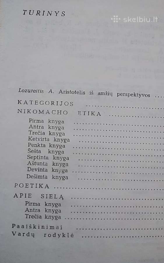 Aristotelis. Rinktiniai raštai - nuotraukos Nr. 5