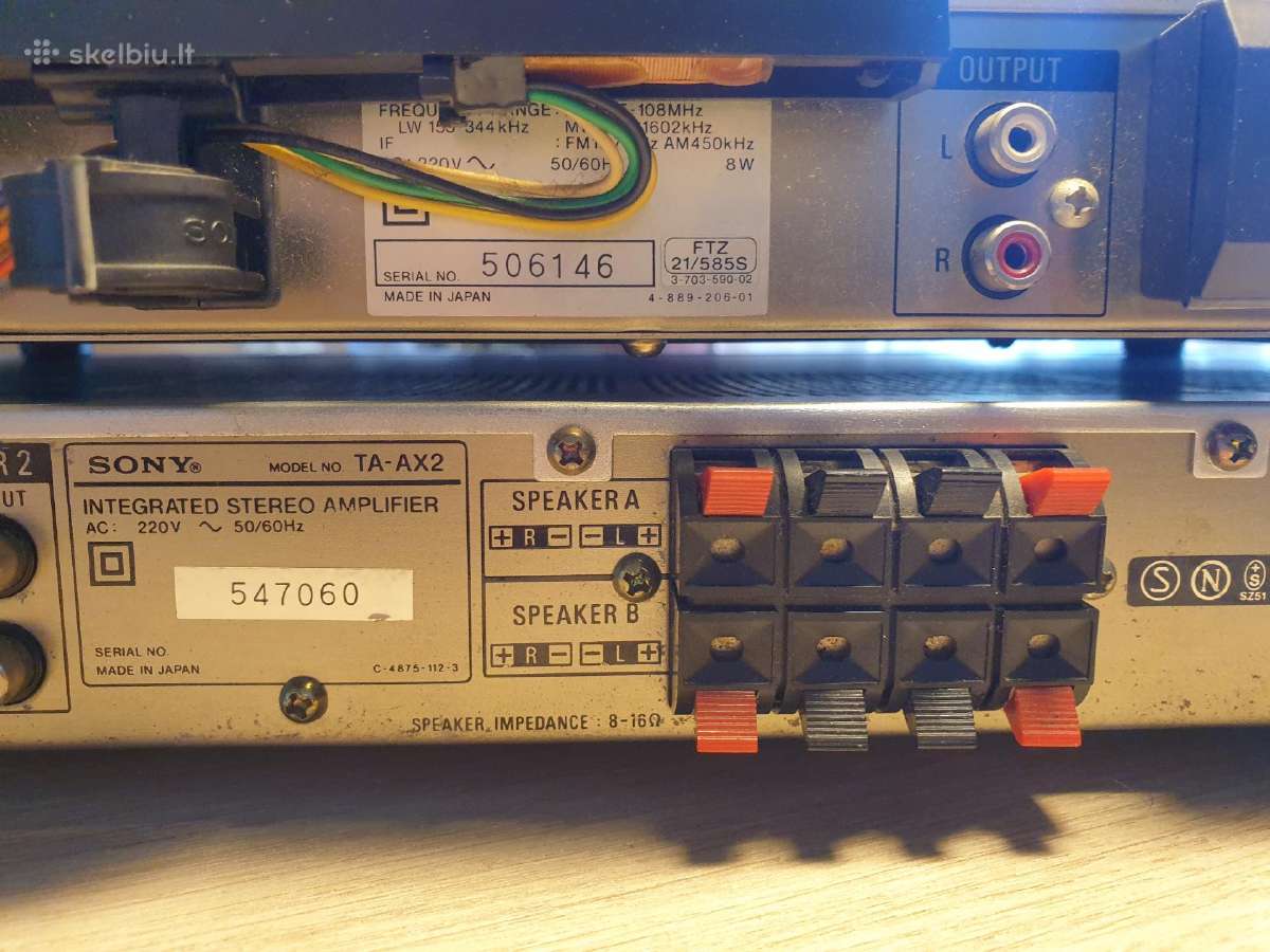 Stiprintuvas Sony Ta-ax2 ir tuneris Sony St-jx35l - nuotraukos Nr. 11
