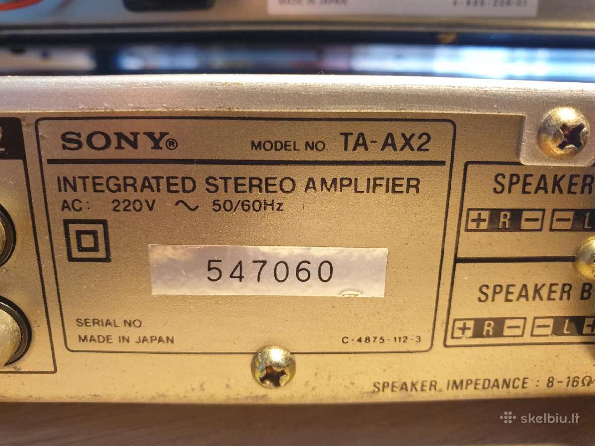 Stiprintuvas Sony Ta-ax2 ir tuneris Sony St-jx35l - nuotraukos Nr. 12