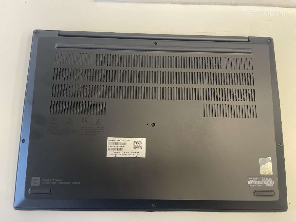 Lenovo Thinkpad P1 Gen 4 i7-11850h 512gb SSD 16gb - nuotraukos Nr. 6