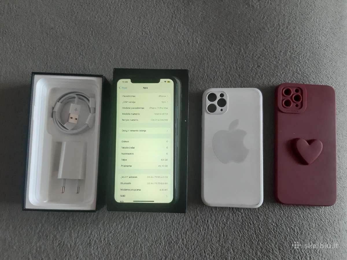 iPhone 11 pro max 64gb 100%baterija - nuotraukos Nr. 3