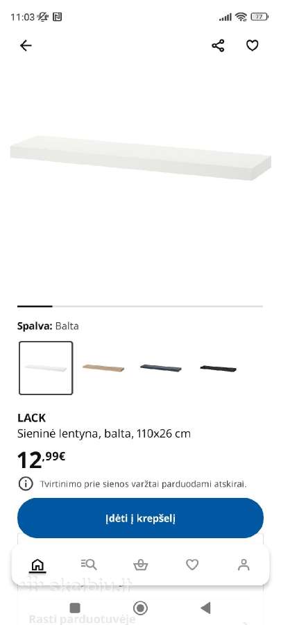 Dvi Lack lentynos - nuotraukos Nr. 2