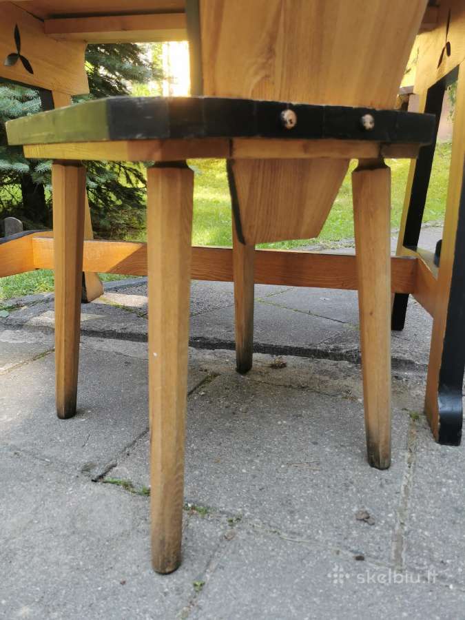 Meistro gamintas 107x70 ąžuolo stalas ir kėdė - nuotraukos Nr. 13