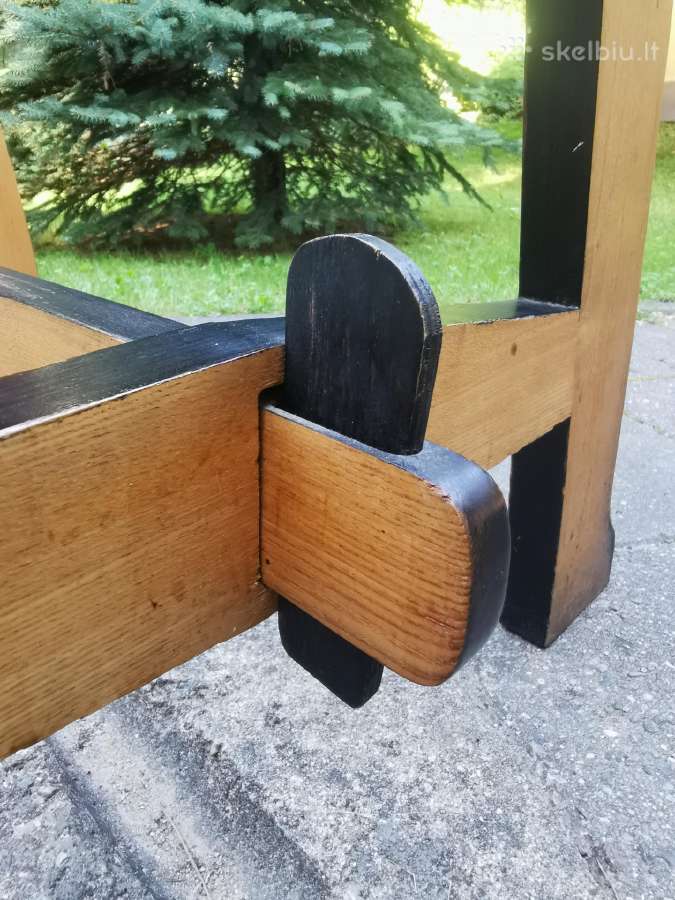 Meistro gamintas 107x70 ąžuolo stalas ir kėdė - nuotraukos Nr. 7