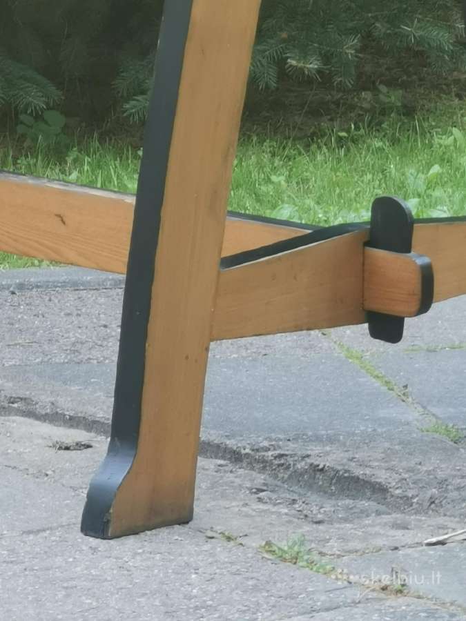Meistro gamintas 107x70 ąžuolo stalas ir kėdė - nuotraukos Nr. 9