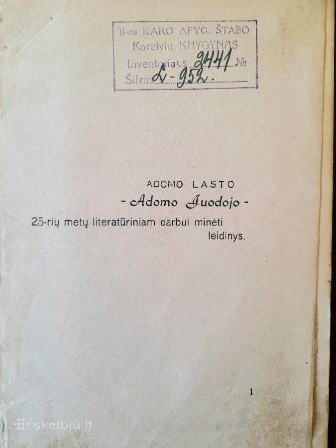 Adomas Lastas "Raštų rinkiniai" 1935m. - nuotraukos Nr. 4