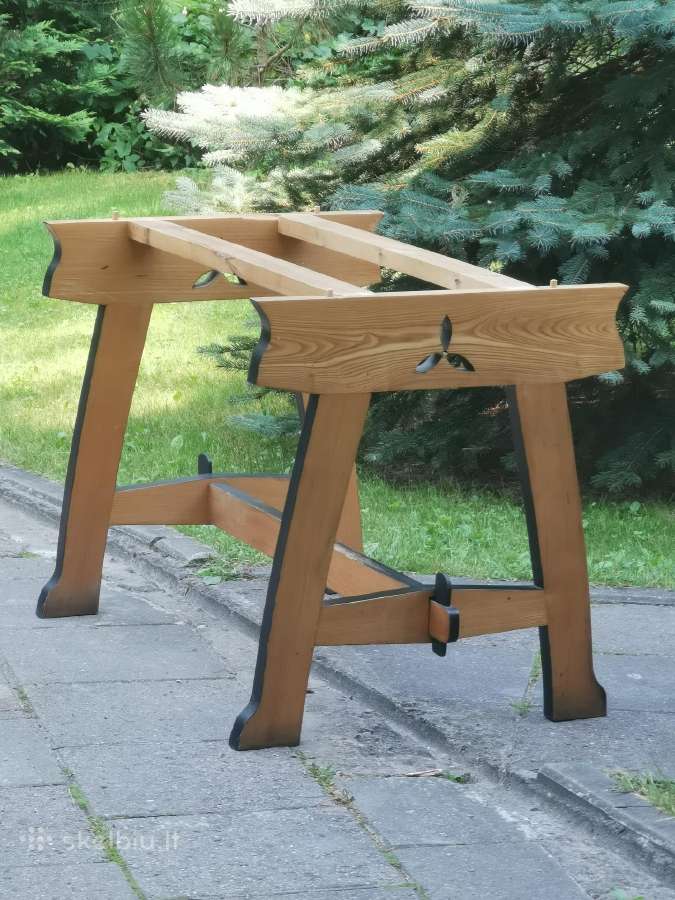 Meistro gamintas 107x70 ąžuolo stalas ir kėdė - nuotraukos Nr. 17
