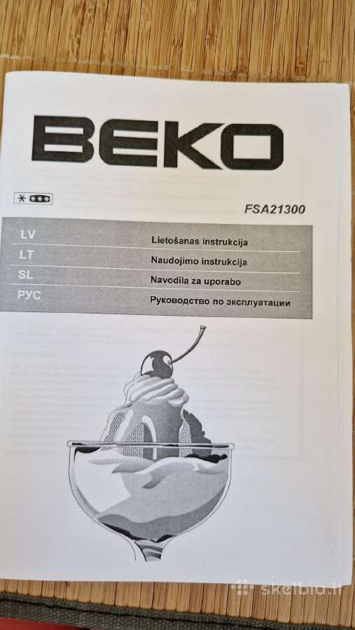 Parduodamas Beko Fsa21300 vertikalus šaldiklis - nuotraukos Nr. 9