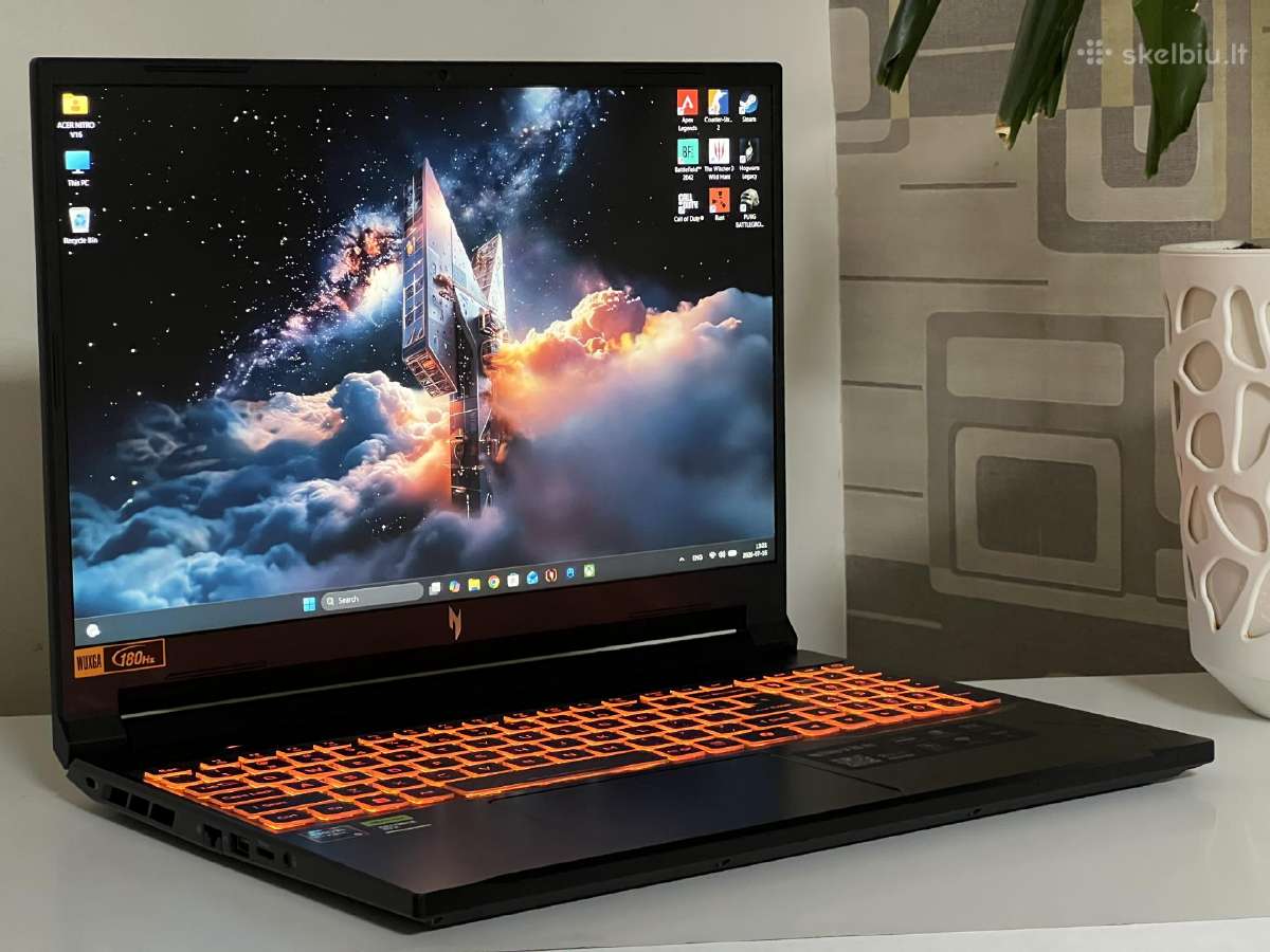 Parduodamas Nitro V16 su Rtx 5050, Ryzen Ai, 180hz - nuotraukos Nr. 2