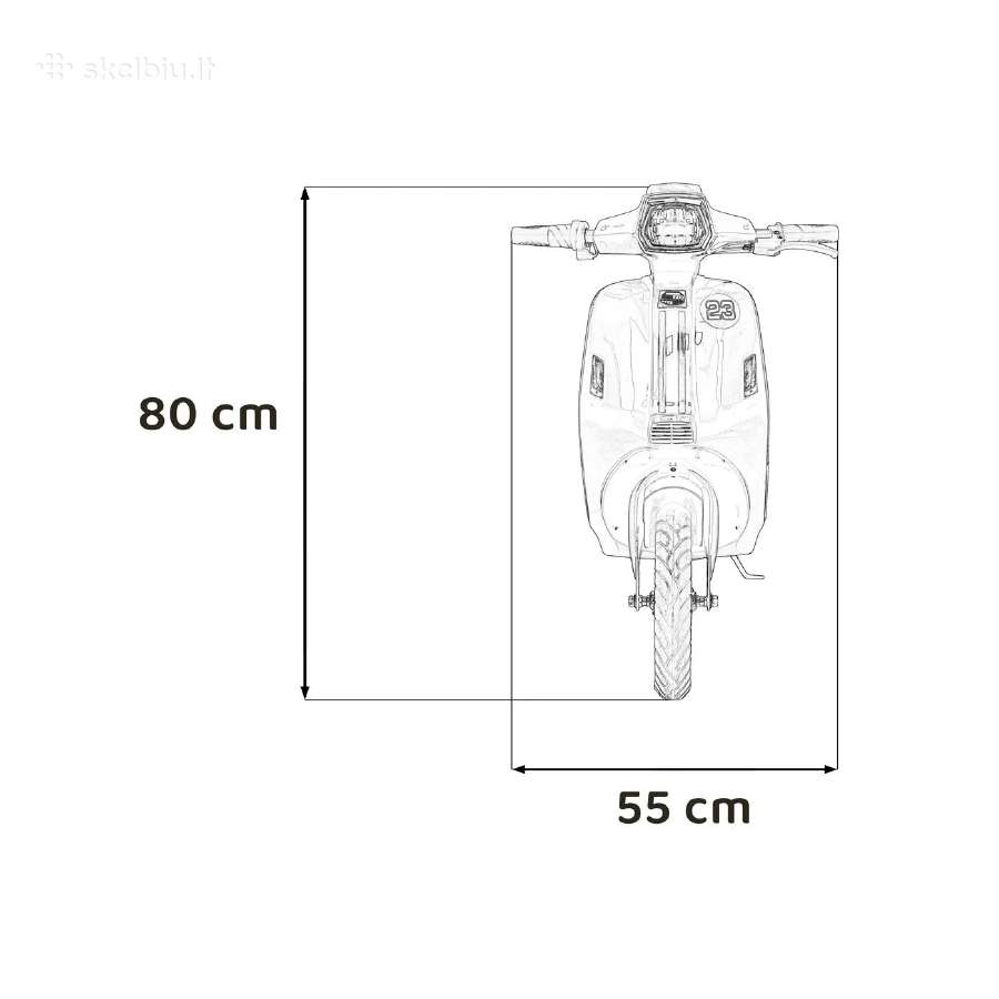 Vaikiškas elektrinis motoroleris ,Vespa retro'' - nuotraukos Nr. 20