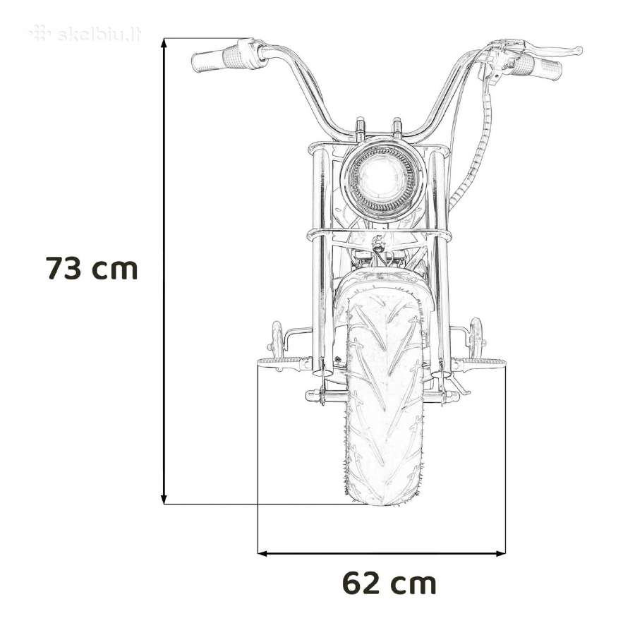 Elektrinis motociklas Chopper Warrior 350w - nuotraukos Nr. 18
