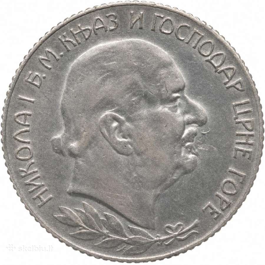 1909 Juodkalnija 1 perperas - nuotraukos Nr. 2