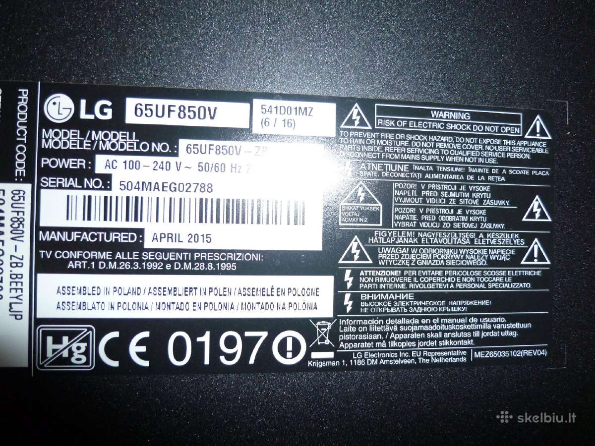 Samsung Le32s81bx/xec ,LG 65uf850v-zb - nuotraukos Nr. 8