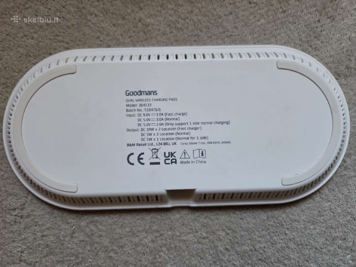 Goodmans Dual Wireless belaidė krovimo stotelė - nuotraukos Nr. 3