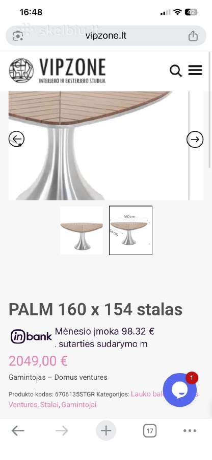 Parduodu terasos baldus – Palm stalas + 3 kėdės - nuotraukos Nr. 5