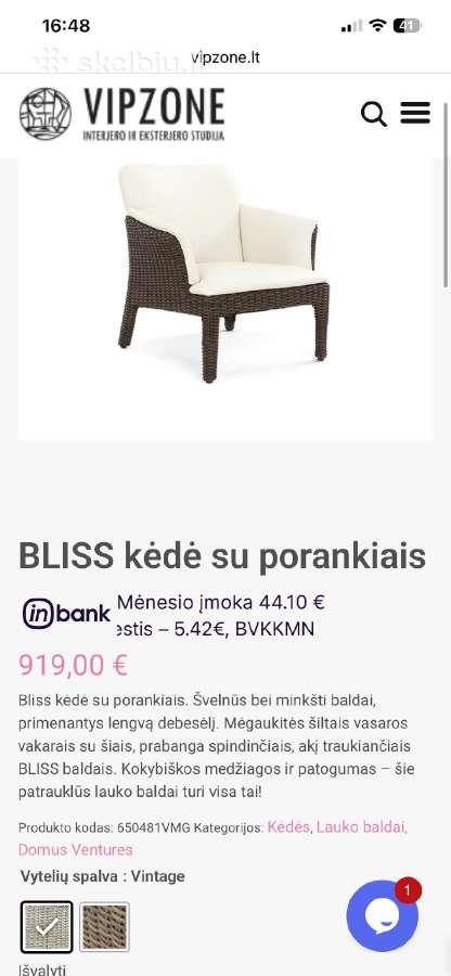 Parduodu terasos baldus – Palm stalas + 3 kėdės - nuotraukos Nr. 6