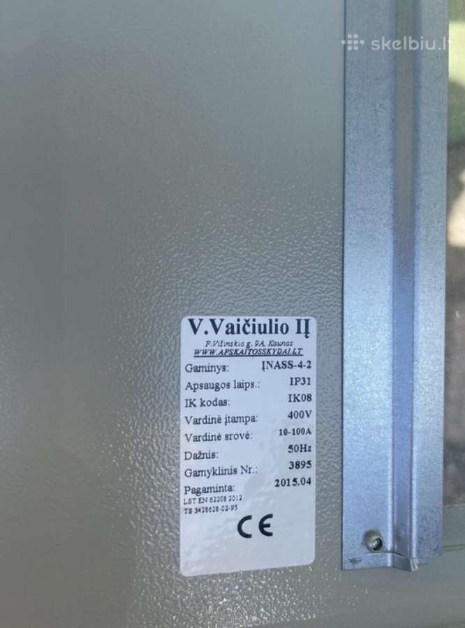 Įvadinis elektros apskaitos (įnass-4-2) skydelis - nuotraukos Nr. 13