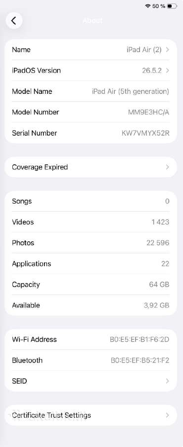 Idealus iPad Air 5 gen M1 64 GB WiFi - nuotraukos Nr. 6