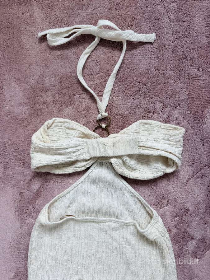 Savannah Morrow The Label kreminė maxi suknelė, XS - nuotraukos Nr. 8