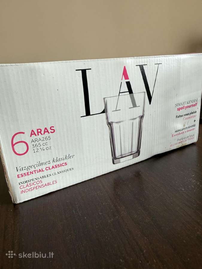 Naujos 365 ml Stiklinės Lav Aras 6 vnt. - nuotraukos Nr. 2