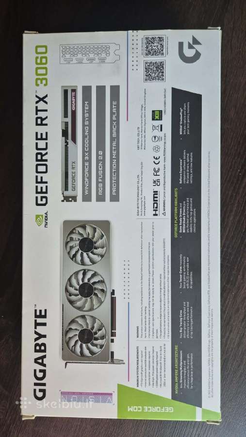 Gigabyte Geforce Rtx 3060 Vision Oc 12gb – Nauja - nuotraukos Nr. 2