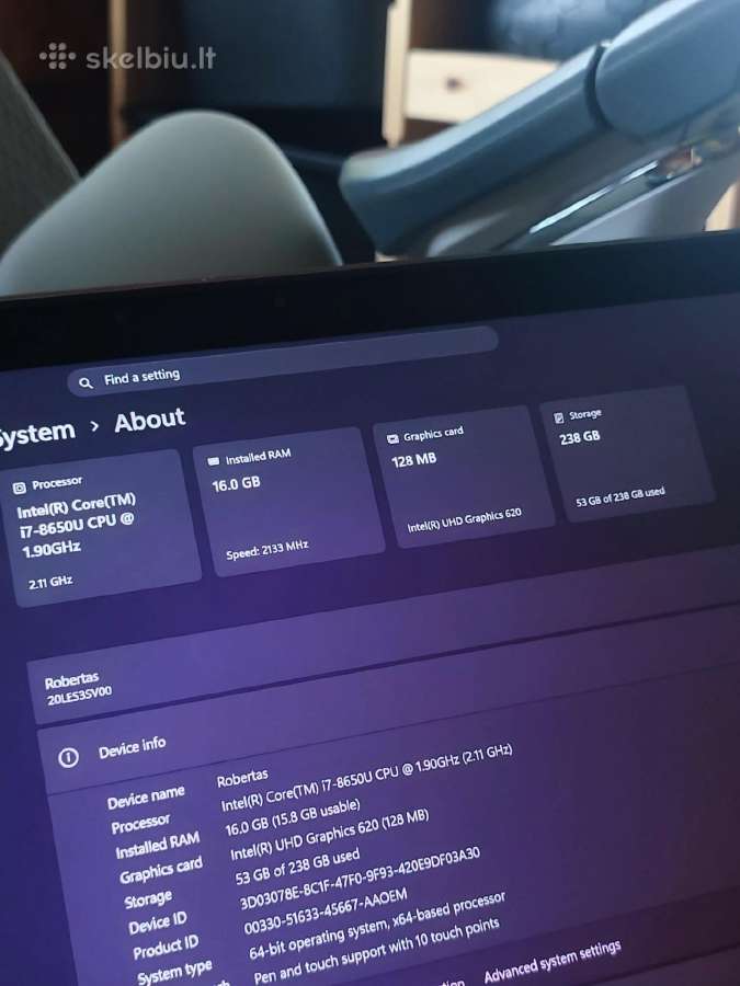 Lenovo Thinkpad X1 Yoga - nuotraukos Nr. 5