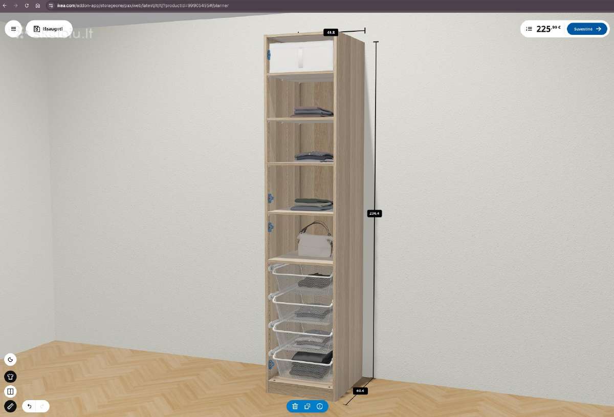 Spinta Ikea Pax - nuotraukos Nr. 3
