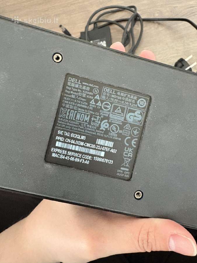 Dell 130w Pd, 2x 4k, thunderbolt dockingas - nuotraukos Nr. 2
