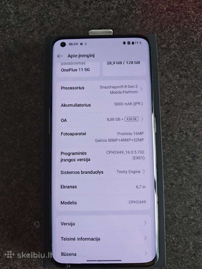 Oneplus 11 5G telefonas - nuotraukos Nr. 4