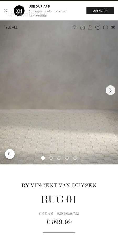 200 x 300 cm vilnonis Zara Home kilimas - nuotraukos Nr. 4