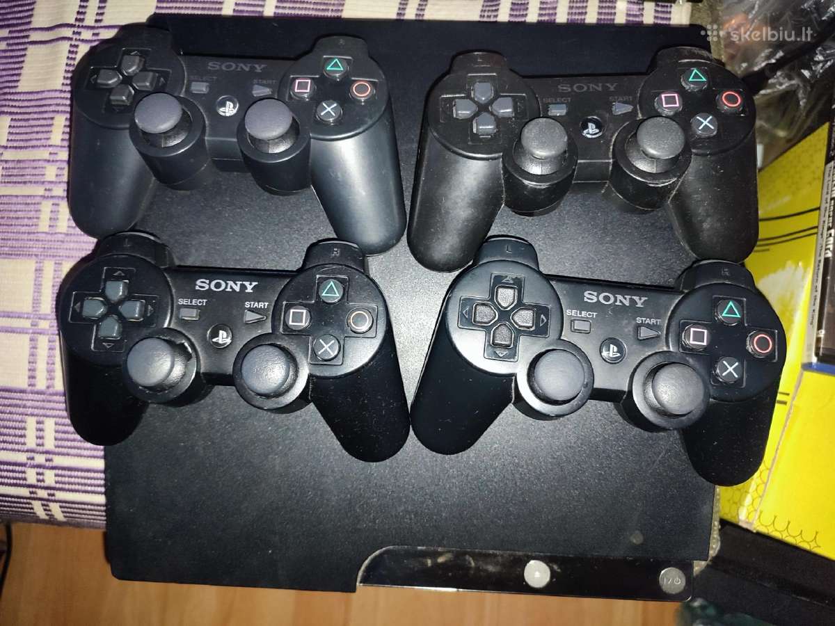PS3 su 1tb HDD ir viduje 148 zaidimai, 4 pulteliai - nuotraukos Nr. 2