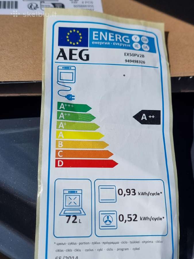 Naujas Aeg Ex50pv2b Su Pirolize+ Garantija - nuotraukos Nr. 21